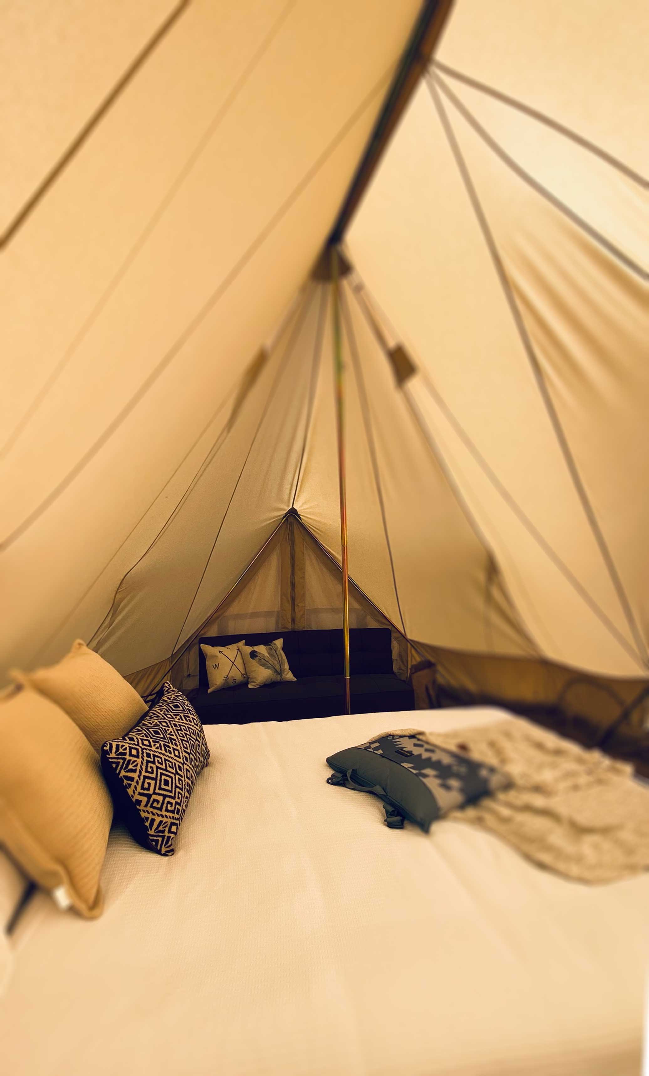 Canvas tent stay